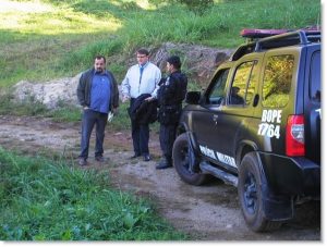 Inspeção na área onde será construída a cerca que contribuirá para aumentar a segurança do Complexo Penitenciário de Florianópolis