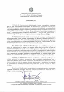 Nota Oficial – Paralisação dos Servidores